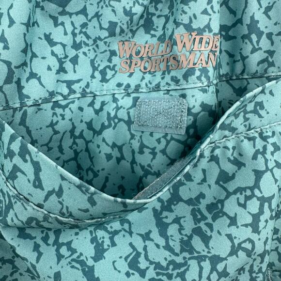 World‎ Wide Sportsman size large blue shorts unlined elastic w inner tie waist - Picture 5 of 6